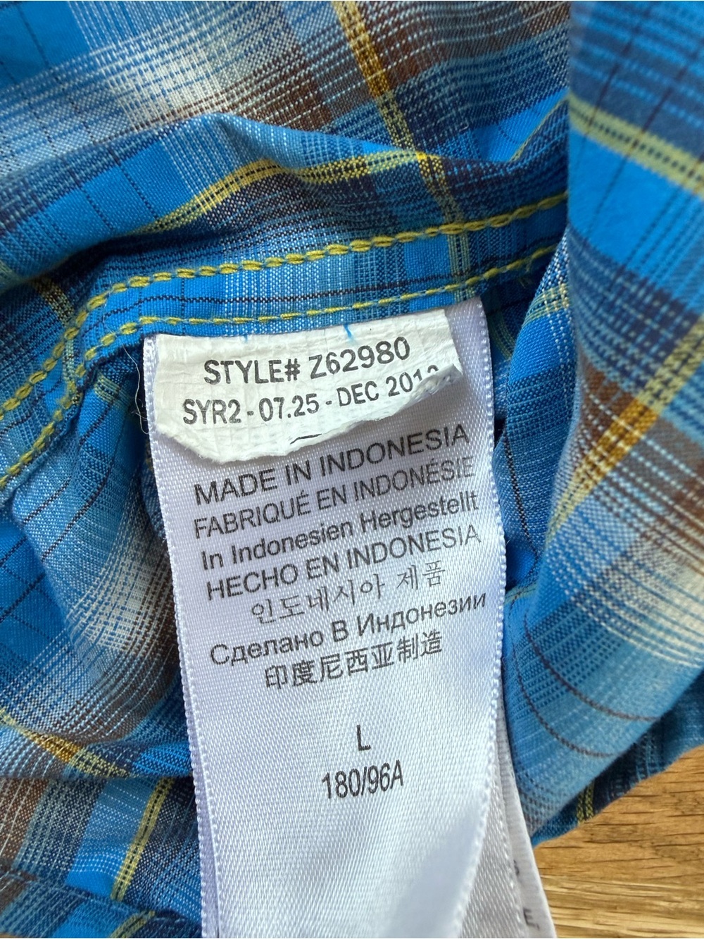 Marmot Blue Plaid Short Sleeve Shirt Large - Picture 7 of 9
